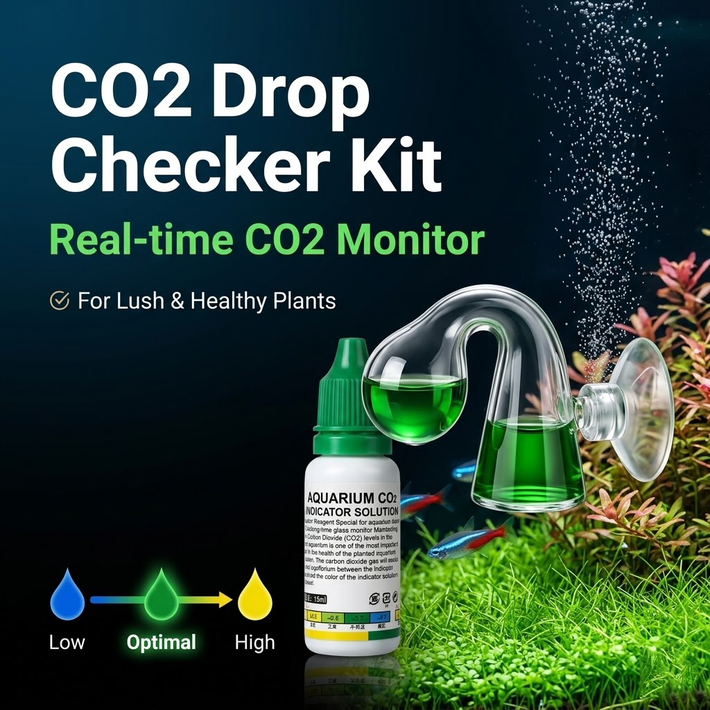 Glass Co2 Drop Checker - Tester CO2 w kształcie kroplomierza, szklany
