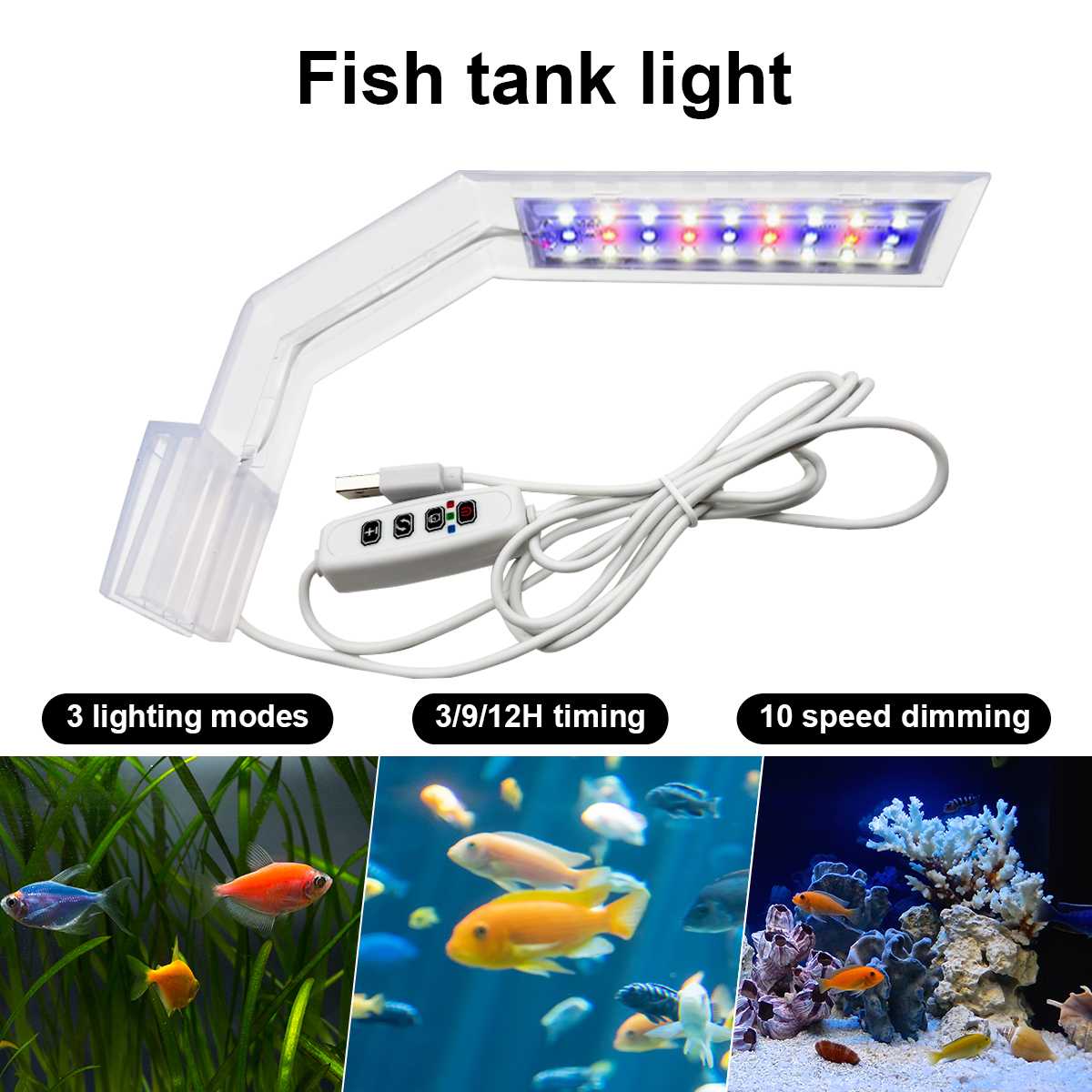 Aquarium Plant Growth Light - Super cienkie oświetlenie akwarium LED oświetlenie