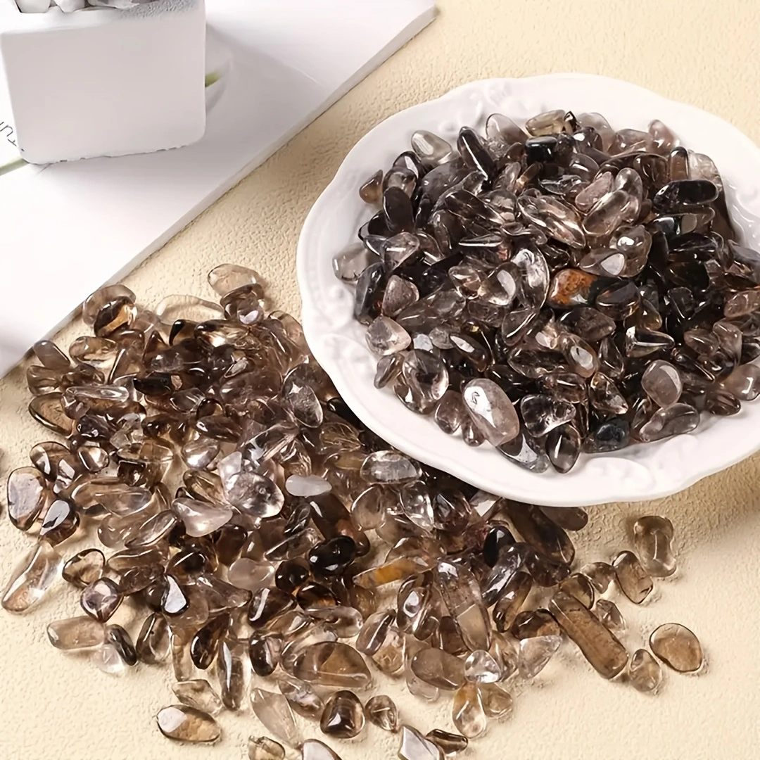 Planted Aquarium With Rocks - Kryształki Smoky Quartz, niezgładzone polerowane kryształy