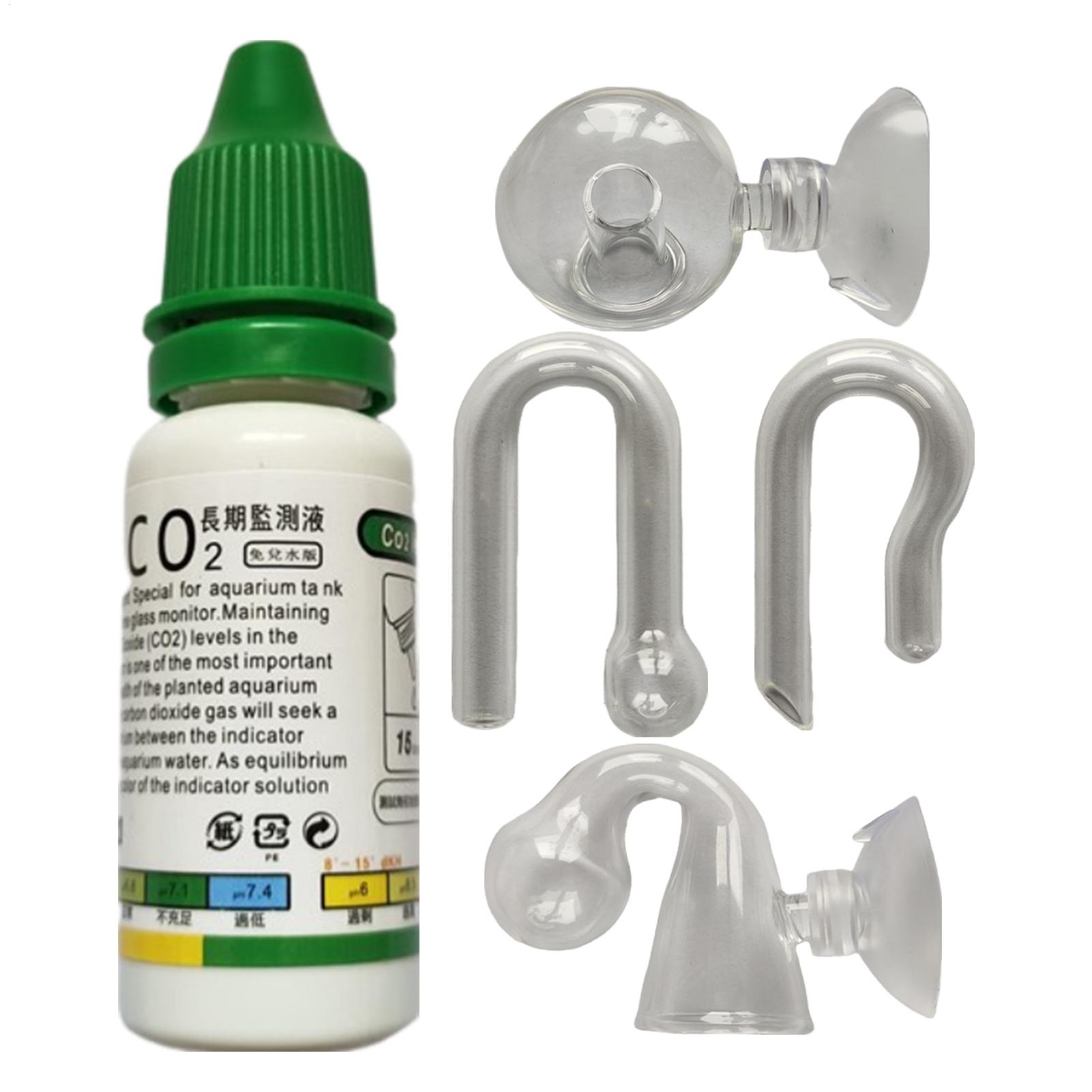 Glass Co2 Drop Checker - Roztwór wskaźnika CO2 do akwarium, monitor