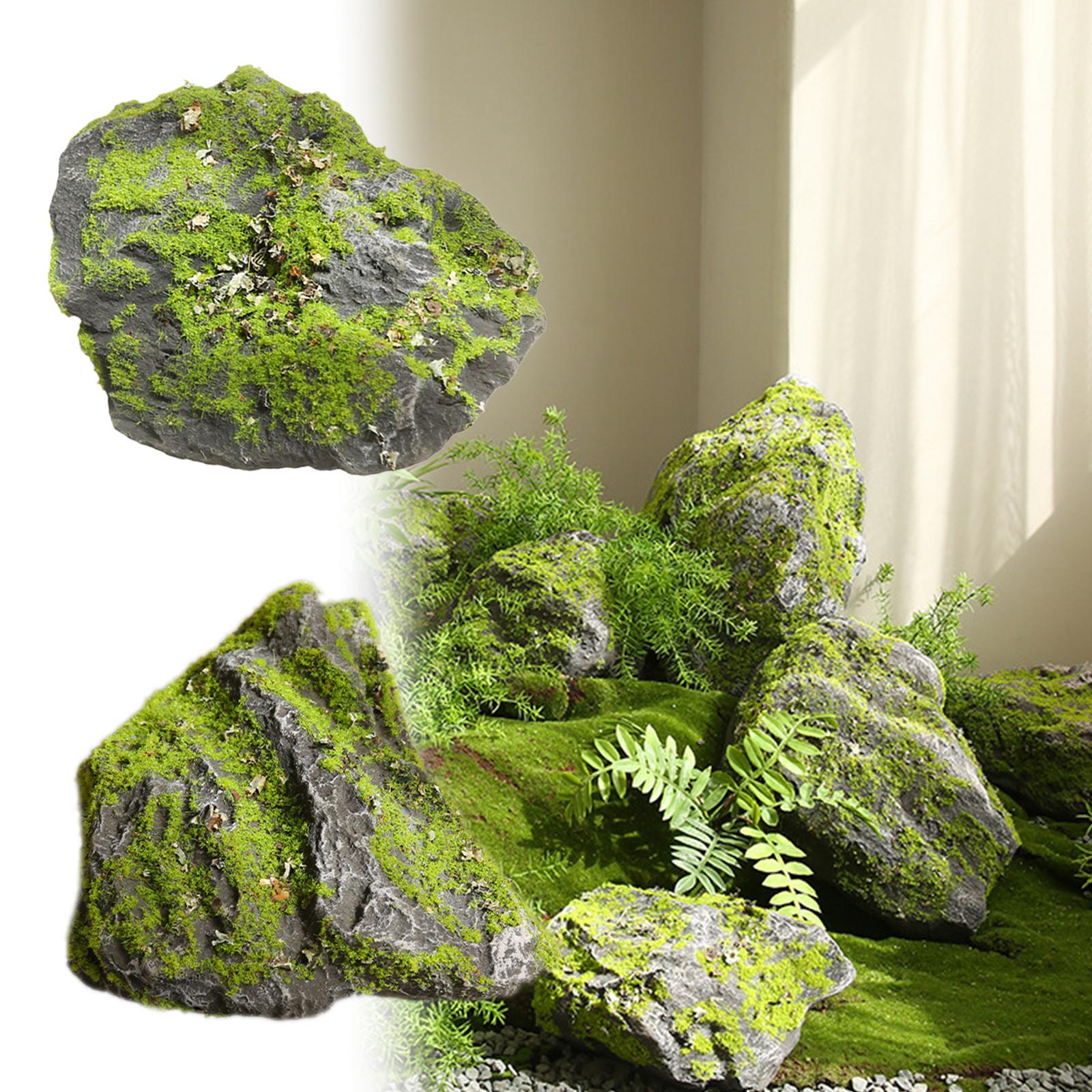 Planted Aquarium With Rocks - Sztuczny kamień z imitacją mchu, lekka