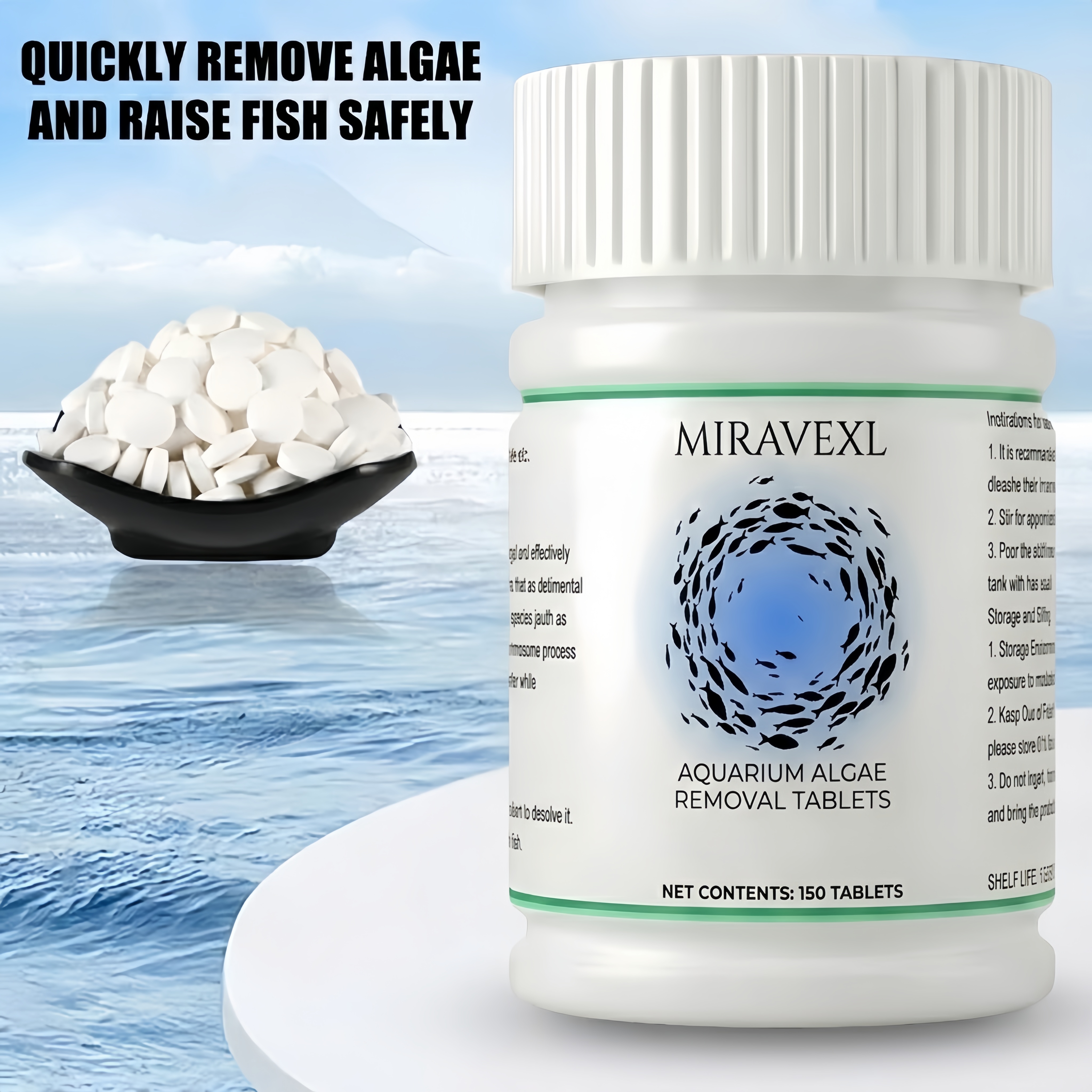 Planted Aquarium Algae Remover - Tabletki do usuwania alg z akwarium