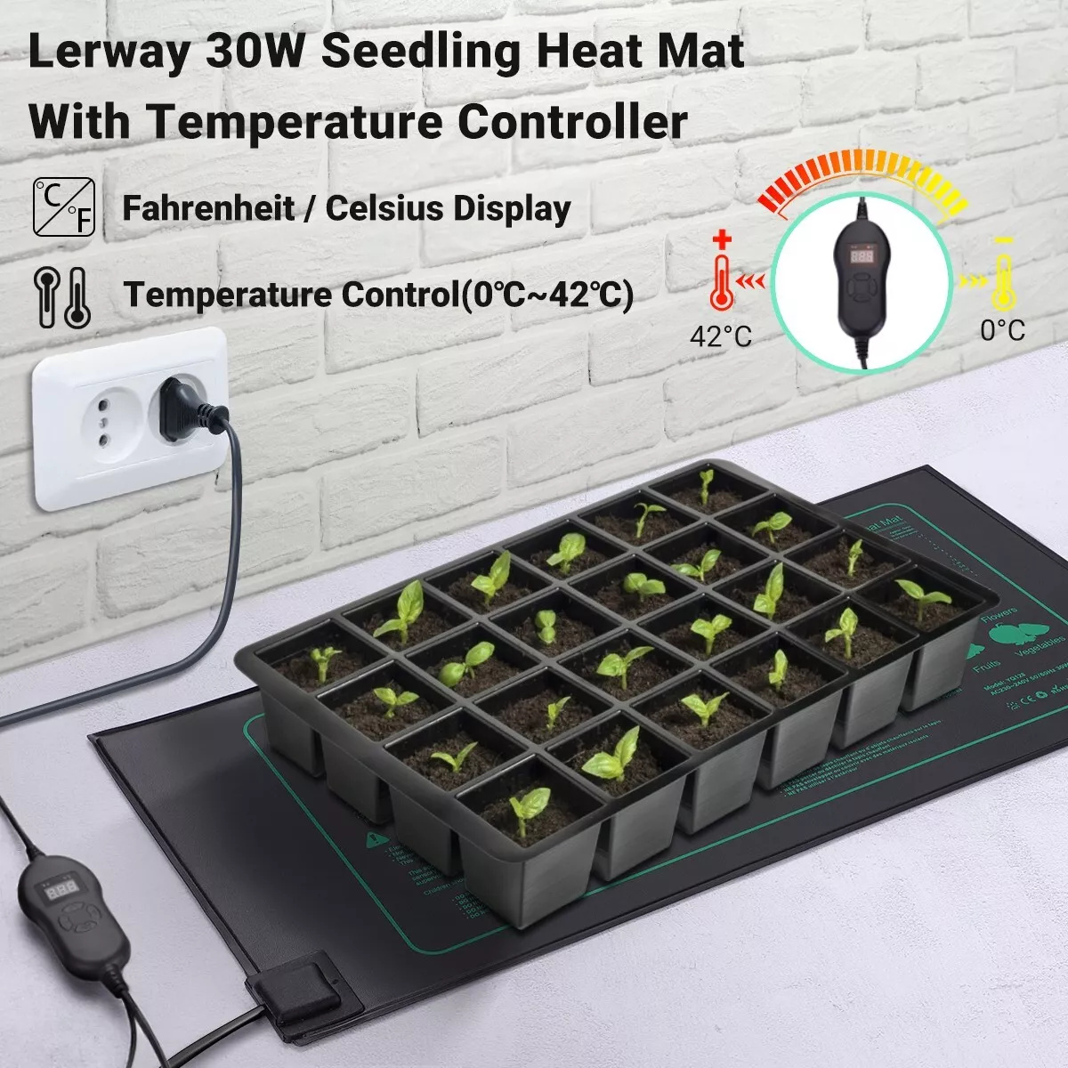 Planted Aquarium Heater - Mata grzewcza Lerway do uprawy roślin,