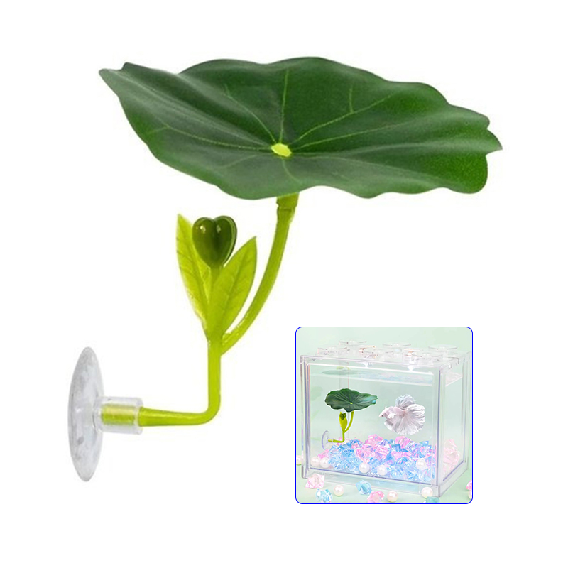 Planted Aquarium For Betta - 1 szt. Zielony liść-hamak dla ryb