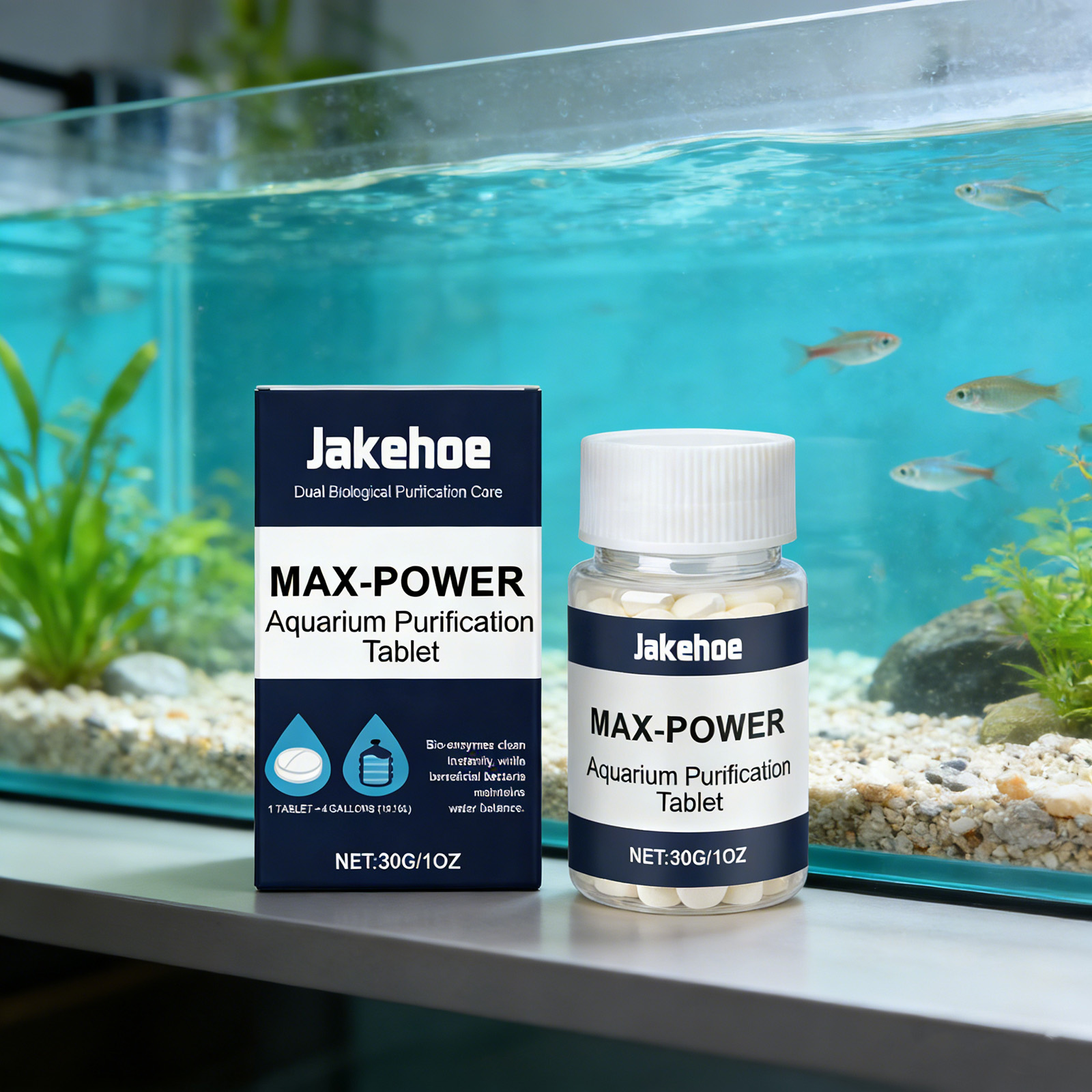 Planted Aquarium Algae Remover - Tabletki do usuwania glonów do akwarium,