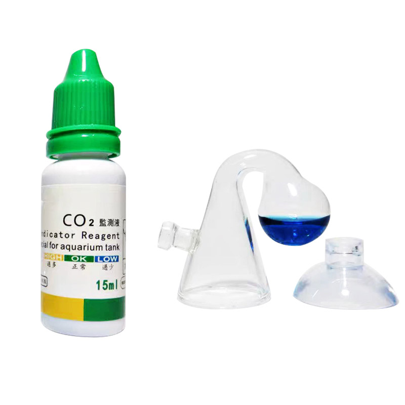 Glass Co2 Drop Checker - Wskaźnik CO2 w akwarium Monitor rozwiązania