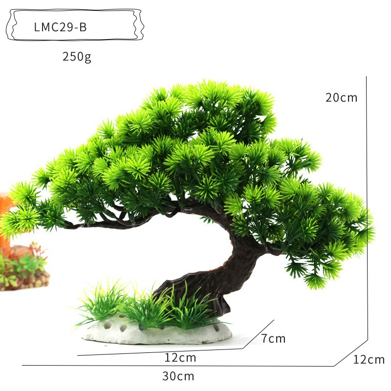 Plastikowe rośliny wodne, ozdo – Planted Aquarium With Rocks recenzja i cena