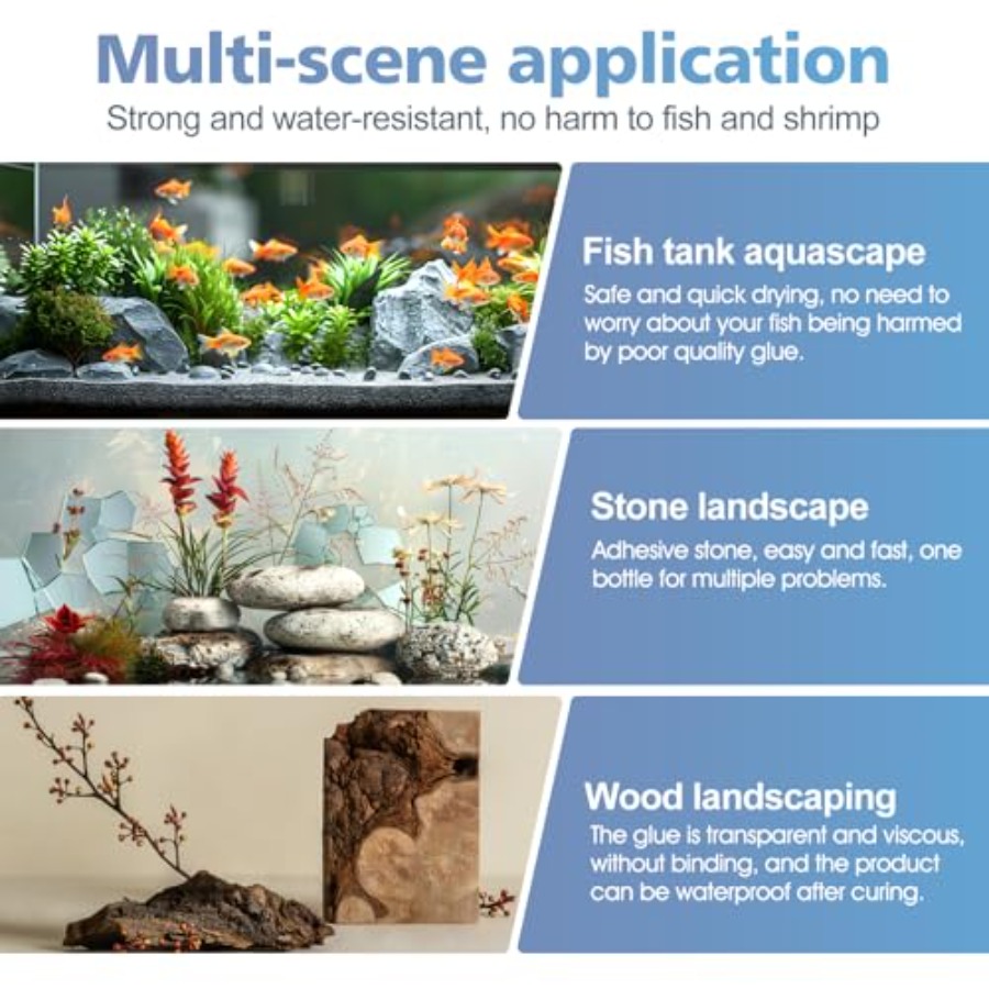Klej do akwarium, super klej d – Planted Aquarium With Rocks recenzja i cena